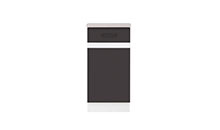 D1D/40/82 ANTHRAZIT GRAU / WEISS Junona Line Unterschrank klein 1