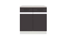 D2D/80/82 ANTHRAZIT GRAU / WEISS Junona Line Unterschrank klein 0