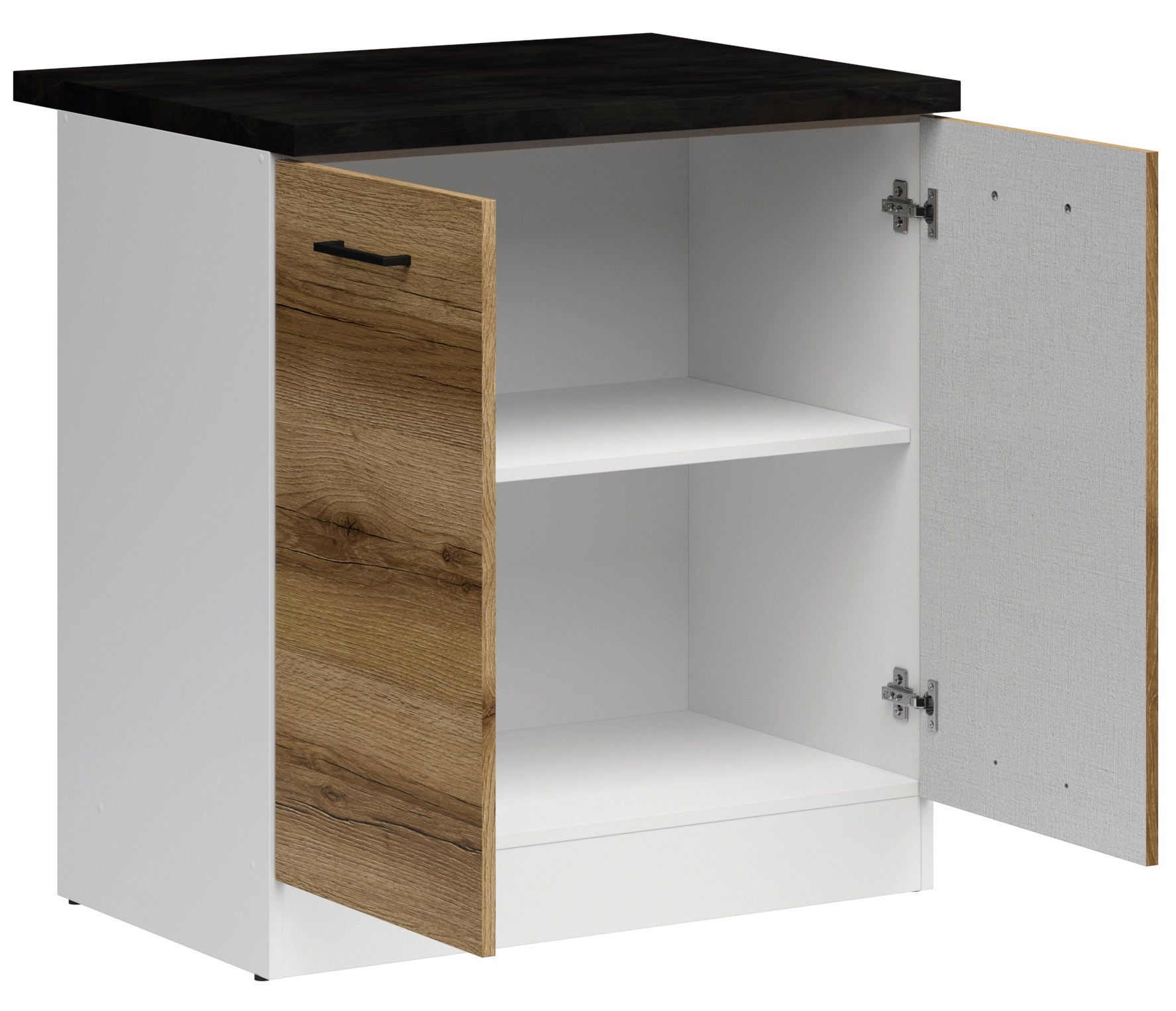 D2D/80/82 EICHE DELANO HELL Junona Line Unterschrank gross 0