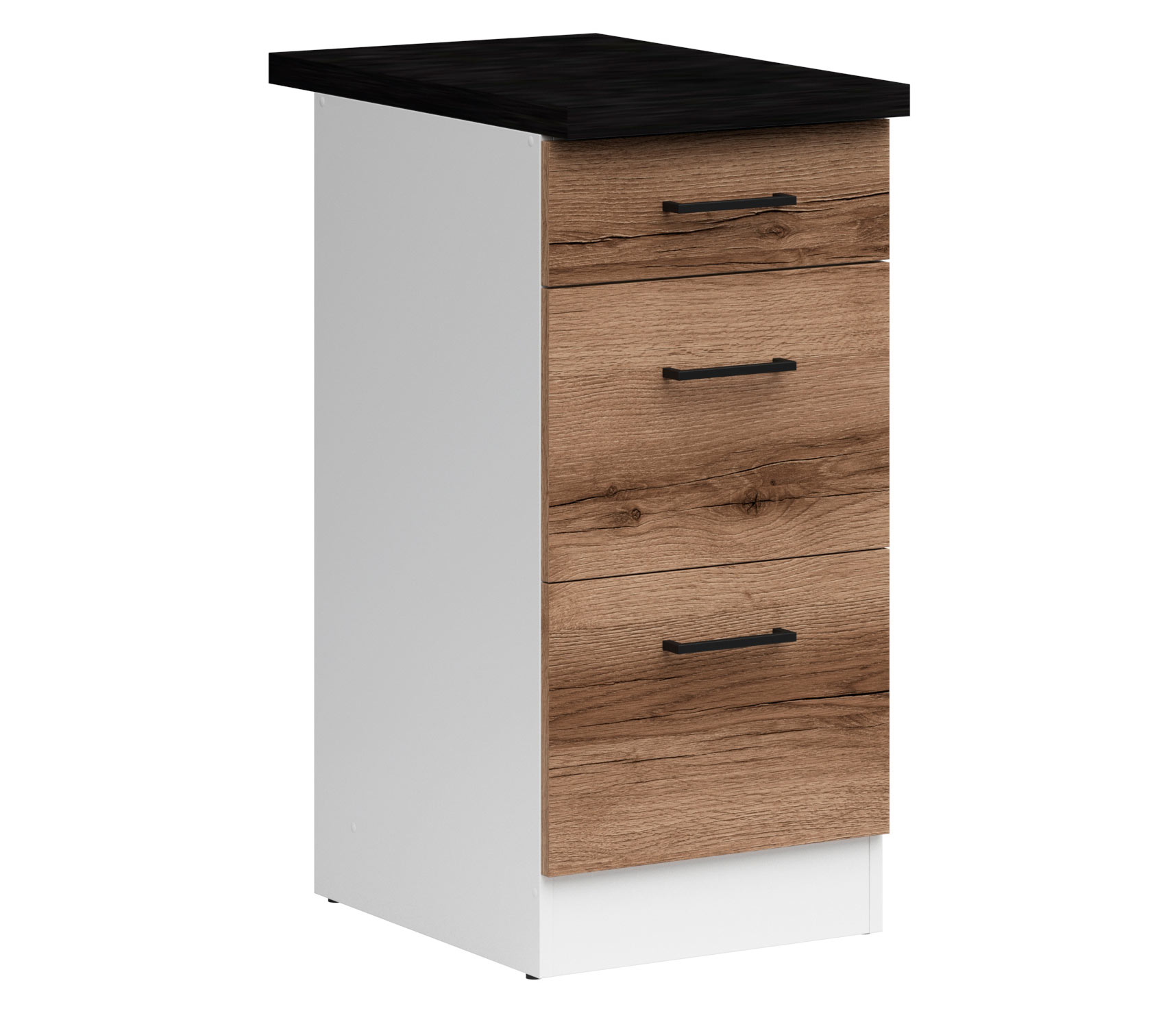D3S/40/82 EICHE DELANO DUNKEL Junona Line Schubunterschrank gross 1