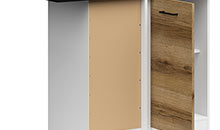 DNW/100/82 EICHE DELANO HELL Junona Line Eckschrank 100 x 60cm klein 2