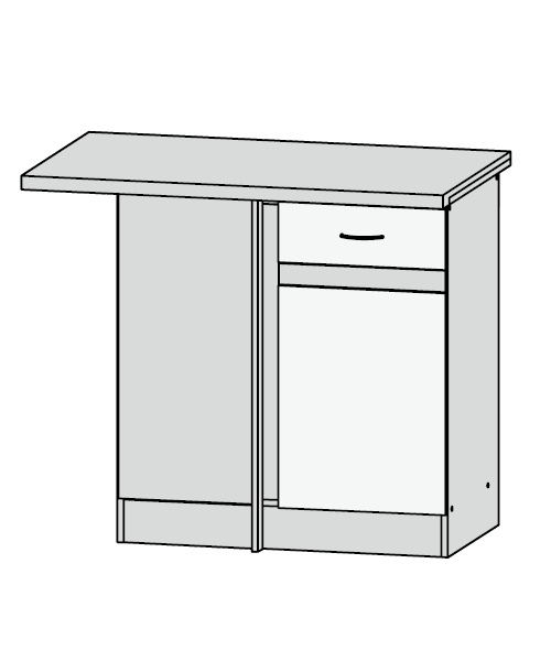 Junona Line Frontfarbe WEISS / EICHE BURLINGTON DNW/100/82