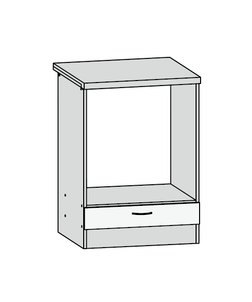 DPK 60 82 herdumbauschrank herdschrank 60cm 1 klappe junona line