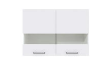 G2W/80/57 ANTHRAZIT GRAU / WEISS Junona Line Glasvitrinenschrank klein 0