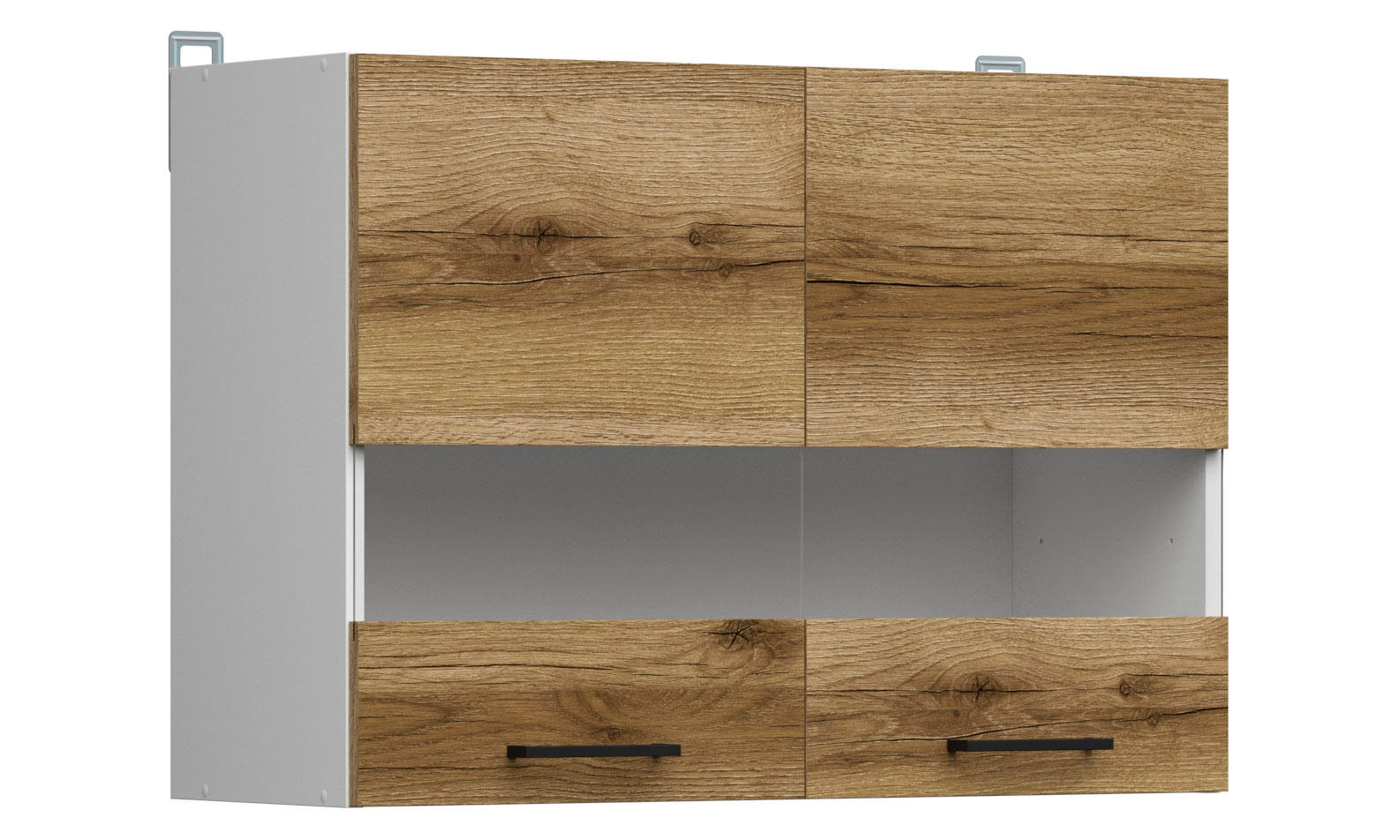 G2W/80/57 EICHE DELANO HELL Junona Line Glasvitrinenschrank gross 2
