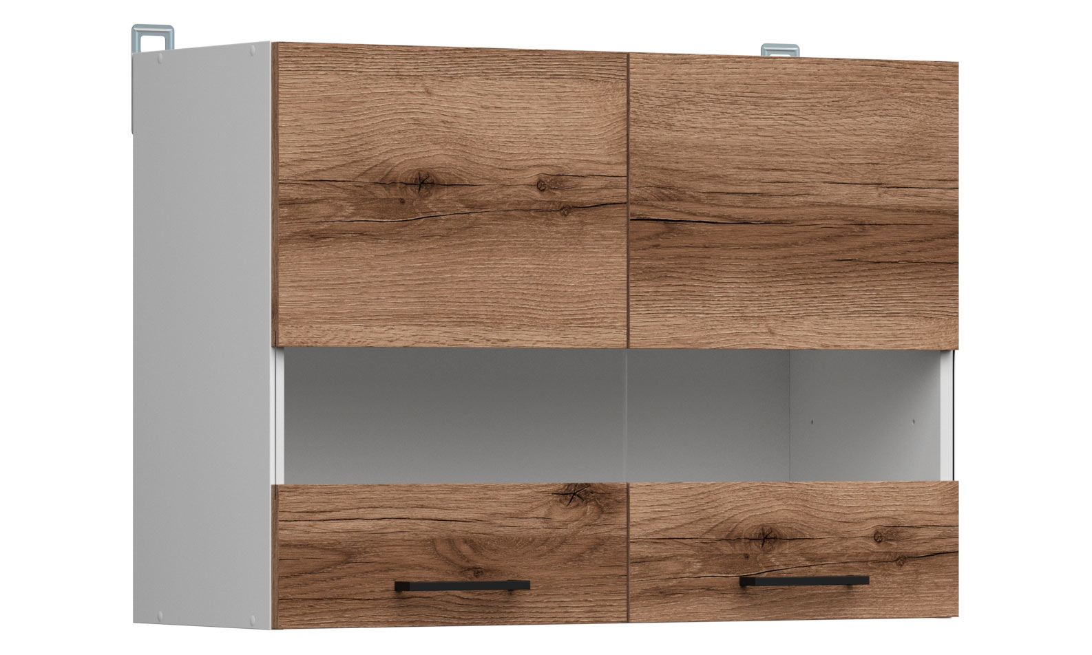 G2W/80/57 EICHE DELANO DUNKEL Junona Line Glasvitrinenschrank gross 0