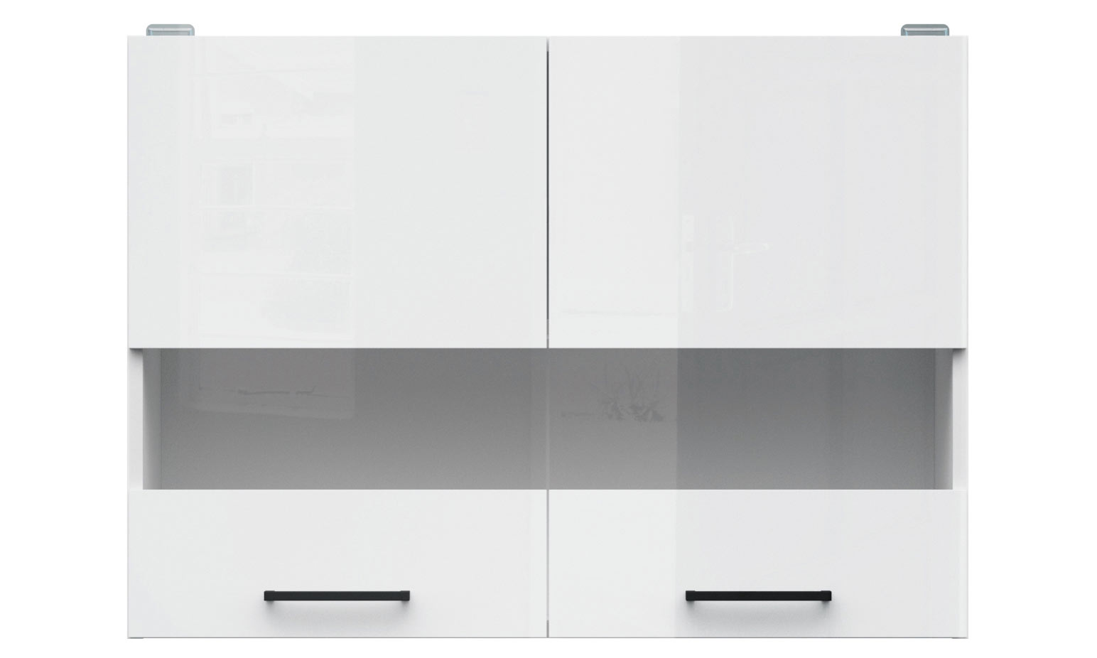 G2W/80/57 WEISS (Front) Junona Line Glasvitrinenschrank gross 2