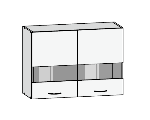 Junona Line Frontfarbe WEISS / EICHE BURLINGTON G2W/80/57