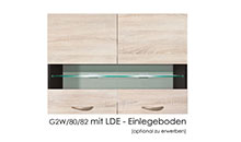 LED Einlegeboden EICHE Junona Line für 80 Vitrinenschrank klein 1