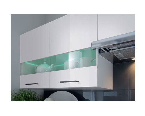 Junona Line Küche ANTHRAZIT GRAU / WEISS LED Einlegeboden Junona Line Frontfarbe ANTHRAZIT GRAU / WEISS LED Einlegeboden