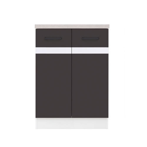 Junona Line Küche ANTHRAZIT GRAU / WEISS D2D/60/82 Junona Line Frontfarbe ANTHRAZIT GRAU / WEISS D2D/60/82