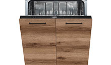 GBS-60 - Vollintegriert - 60cm Breite EICHE DELANO DUNKEL Junona Line Geschirrspülerblende klein 0