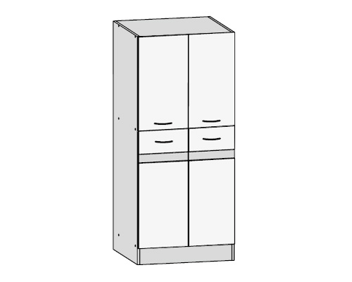 Junona Line Küche WEISS / EICHE BURLINGTON VS-60/139-KL Junona Line Frontfarbe WEISS / EICHE BURLINGTON VS-60/139-KL