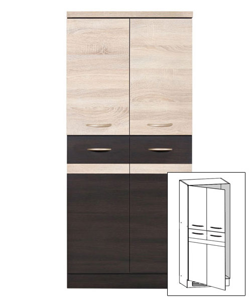 Junona Line Küche WENGE / SONOMA KSUS-60/139-KL Junona Line Frontfarbe WENGE / SONOMA KSUS-60/139-KL