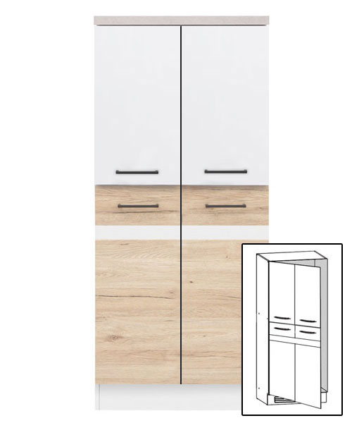 Junona Line Küche SANREMO EICHE KSUS-60/139-KL Junona Line Frontfarbe SANREMO EICHE KSUS-60/139-KL