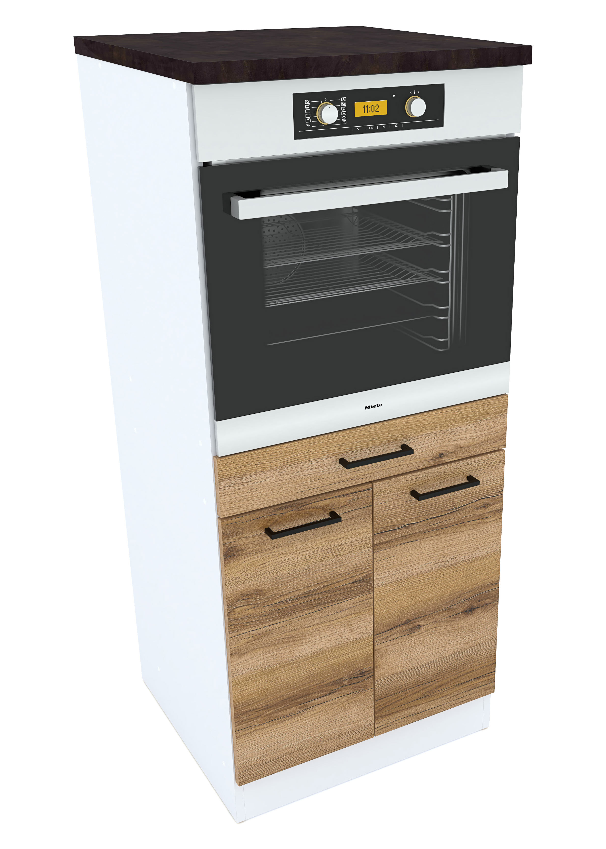 HUS-60/139-KL EICHE DELANO HELL Junona Line Ofenschrank gross 1