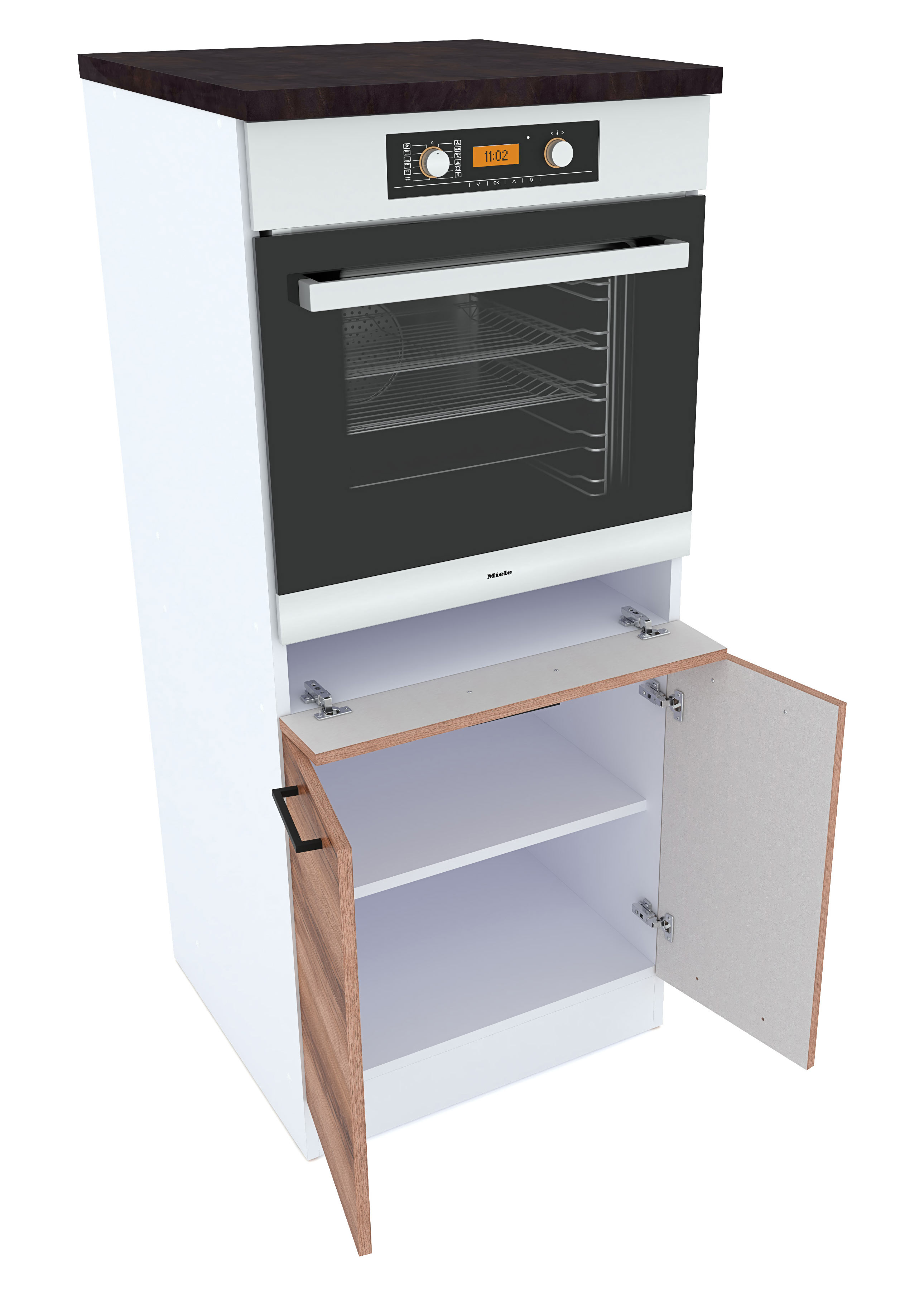 HUS-60/139-KL EICHE DELANO DUNKEL Junona Line Ofenschrank gross 3