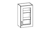 G-40/72-GV Classic Family Line Vitrinenhängeschrank Galleriebild Klein