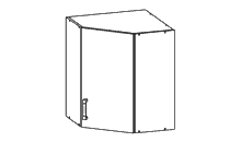 GNWU-60/72 60x60cm Modern Family Line Eck-Hängeschrank Galleriebild Klein