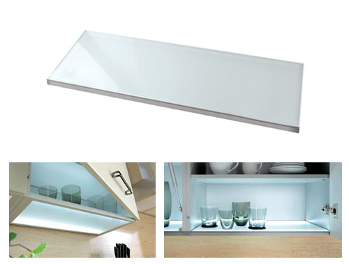Modern Family Line Küche TOP WEISS (Hochglanz) LED Glasboden LUMINA 60 Modern Family Line Frontfarbe TOP WEISS (Hochglanz) LED Glasboden LUMINA 60