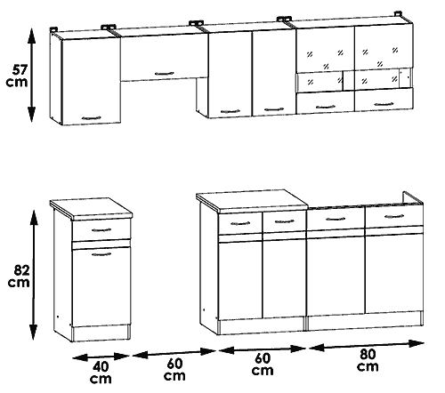 Junona Line Küche SANREMO EICHE Set Junona Line 240 - Ohne AP Junona Line Frontfarbe SANREMO EICHE Set Junona Line 240 - Ohne AP