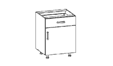 D1S-60/82-S Classic Family Line Schubschrank Galleriebild Klein
