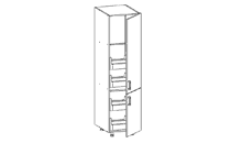 D4STW-60/207 inkl. 4 x Vollauszug Classic Family Line Apothekerschrank Galleriebild Klein