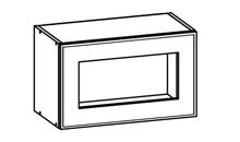 GO-60/36-OV SCHWARZ TAL2 inkl. Griff T36 Schwarz Modern Family Line Vitrine Rahmen Schwarz Galleriebild Klein