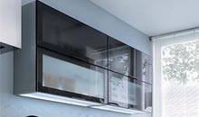 GO-60/36-OV SCHWARZ TAL2 inkl. Griff T36 Schwarz Modern Family Line Vitrine Rahmen Schwarz klein 0