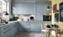 T45 - 224mm - (N99) Griff - Nickelsatin kurz Modern Family Line Küchenschrank-Griff klein 1