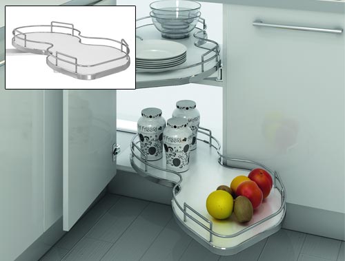 Modern Family Line Küchenzubehör E-Geräte, Spülbecken, Extras Eckschrank Ausziehboden 45 NUVOLA