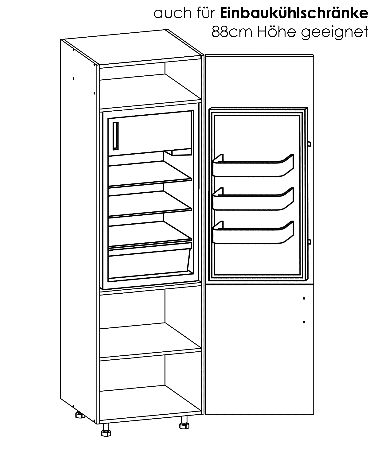 D-60/207 Modern Family Line Kühlschrank-/Vorratsschrank gross 0