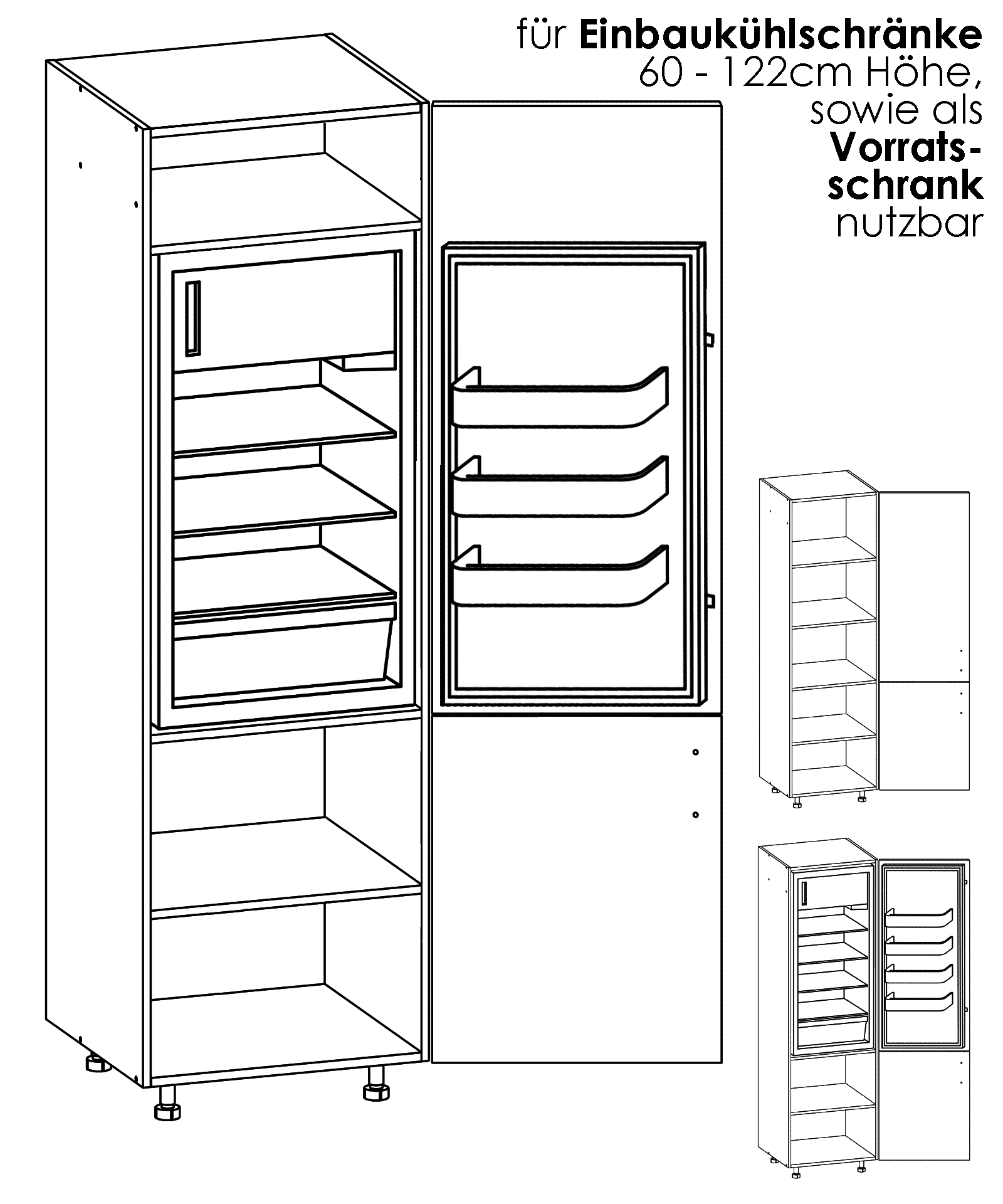 D-60/207 Modern Family Line Kühlschrank-/Vorratsschrank Galleriebild Gross