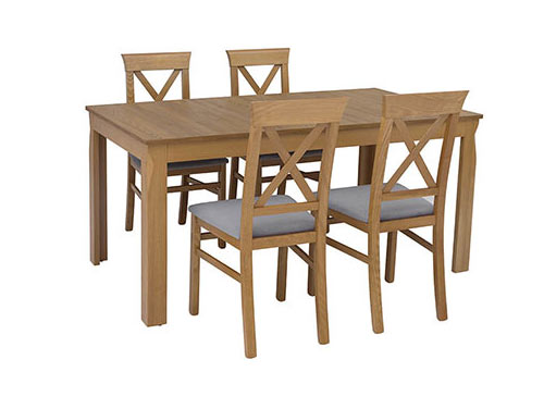 Tische und Stühle Kollektion BERGEN Set BERGEN - SIBIU LÄRCHE GOLD / GREY