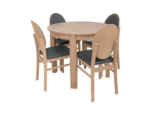 Tische und Stühle Kollektion BERNARDIN Set BERNARDIN - EICHE RIVIERA / DARK GREY