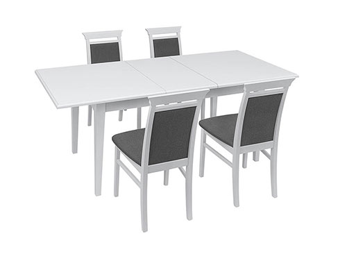 Tische und Stühle Kollektion IDENT Set IDENT - ALPENWEISS / DARK GREY
