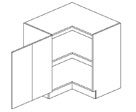 NKDNW-90/82-P  Eckschrank - 90 x 90 cm ! klein 2