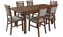 Set PATRAS - EICHE APRIL / SILVER PATRAS Tische und Stühle Tisch und Stühle Set klein 1