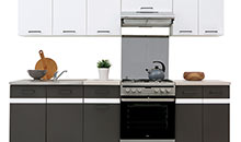 Set Junona Line 240 ANTHRAZIT GRAU / WEISS Junona Line 7 Schränke Set klein 0
