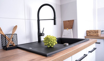 SBE-711T MEGALO Granitspüle Junona Line Becken (ab 50cm Schrankbreite) klein 2
