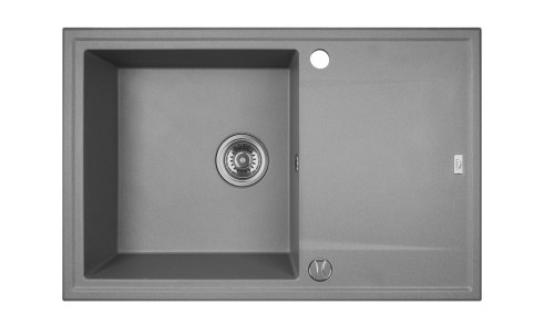 Modern Family Line Frontfarbe (lackiert) SOLE WEISS HOCHGLANZ SBE-511T MEGALO Granitspüle