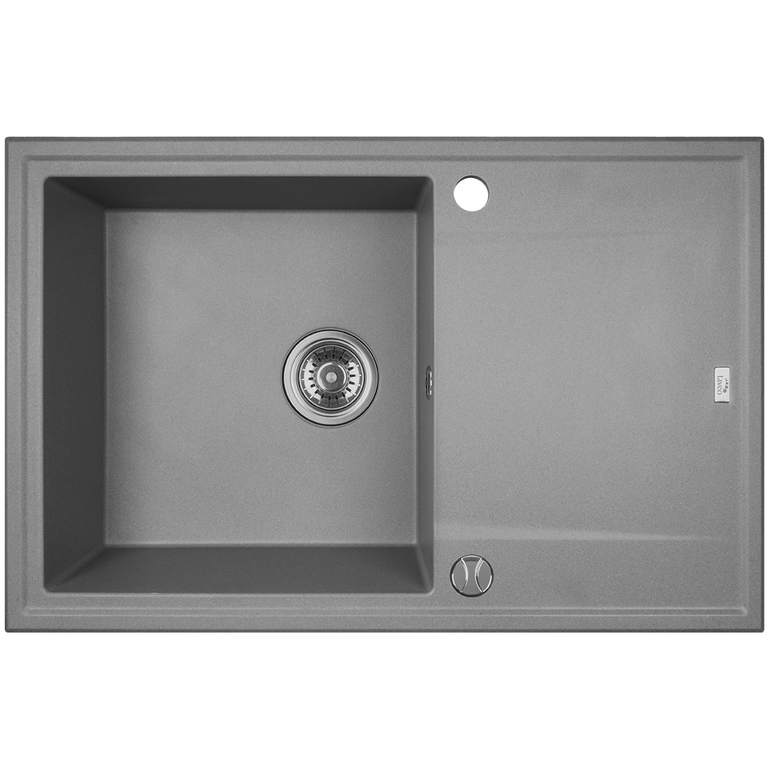 Junona Line Frontfarbe EICHE DELANO DUNKEL (Abverkauf) SBE-511T MEGALO Granitspüle