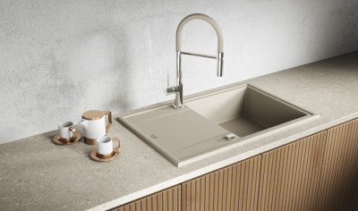 SBE-411T MEGALO Granitspüle Junona Line Granitspüle in Beige klein 3