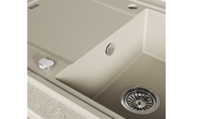 SBE-411T MEGALO Granitspüle Junona Line Granitspüle in Beige klein 1
