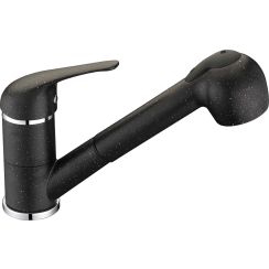 Junona Line Frontfarbe EICHE DELANO DUNKEL (Abverkauf) BLG-769D DAGA Granit-Küchenarmatur Schwarz