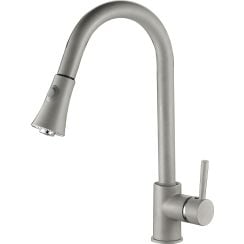 Junona Line Frontfarbe EICHE DELANO DUNKEL (Abverkauf) BLD-969D DARU Granit-Küchenarmatur Grau