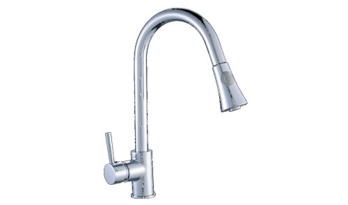 Modern Family Line Frontfarbe (lackiert) SOLE WEISS HOCHGLANZ BLD-069D DARU Küchenarmatur Chrom