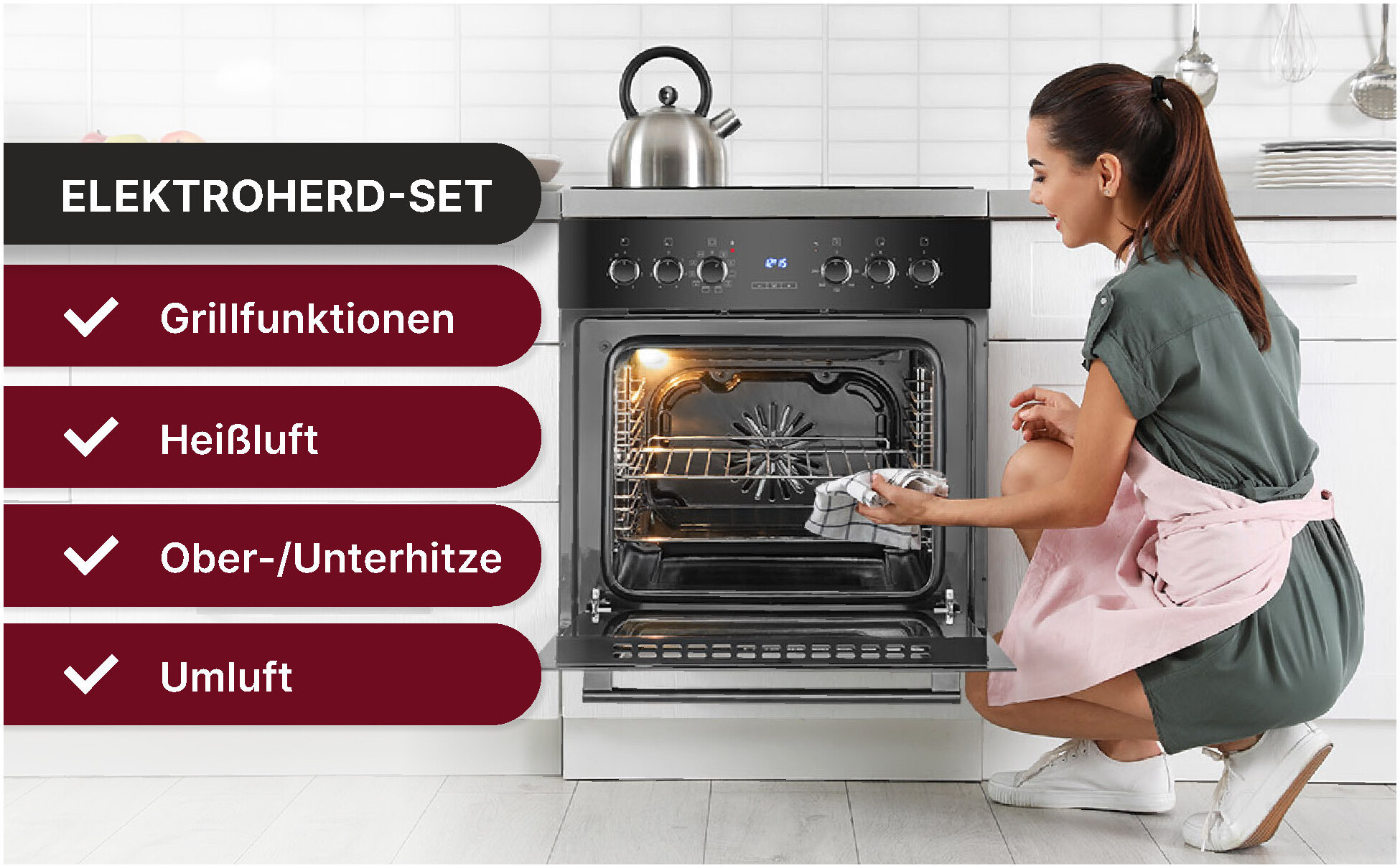 EHBC 7937 - Bomann Einbauherd-Set Junona Line Herdset mit Glaskeramik klein 2