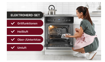 EHBC 7937 Bomann Einbauherd-Set Junona Line Herdset mit Glaskeramik klein 0