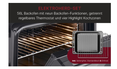 EHBC 7937 Bomann Einbauherd-Set Junona Line Herdset mit Glaskeramik klein 4